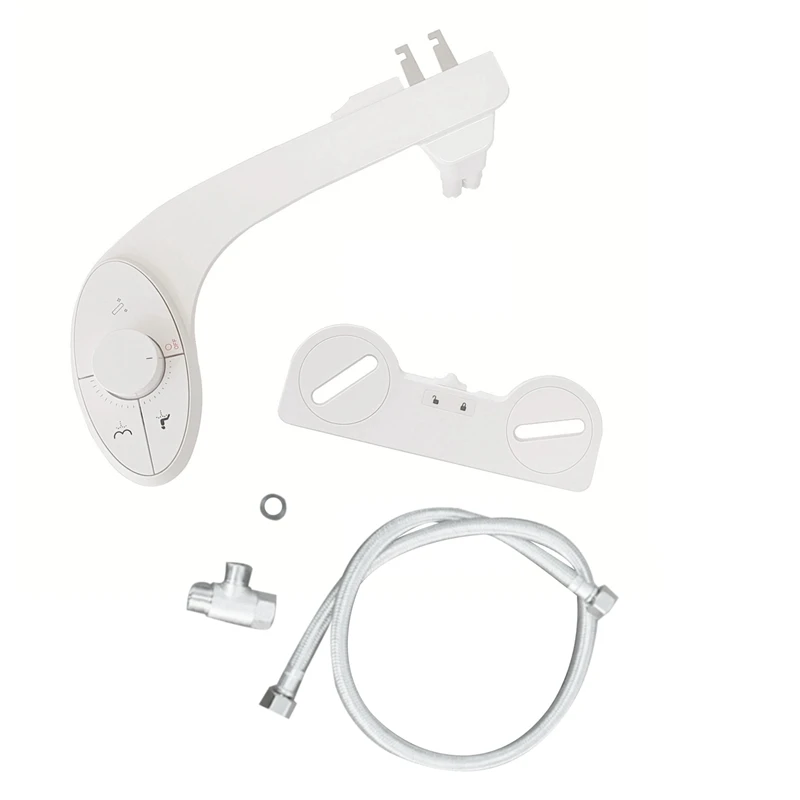 

Bidet Sprayer Attachment For Toilet Non-Electric Self-Cleaning Dual Retractable Nozzles Adjustable Water Pressure A Durable