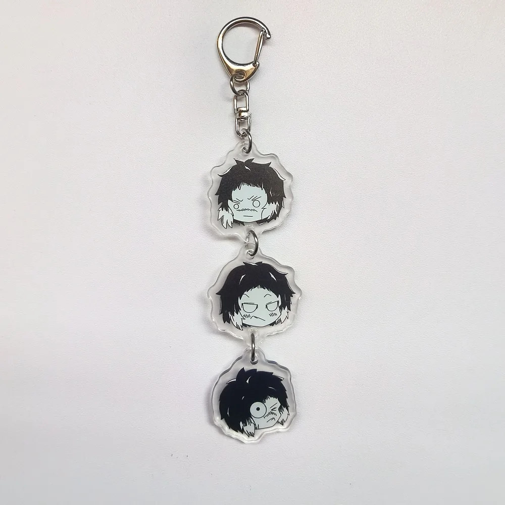 Anime Keychain tray Dogs Arcylic sushi Nakajima Dazai Flower Key Chain Women Men Accessories Bag Pendant Chaveio Gifts view 4