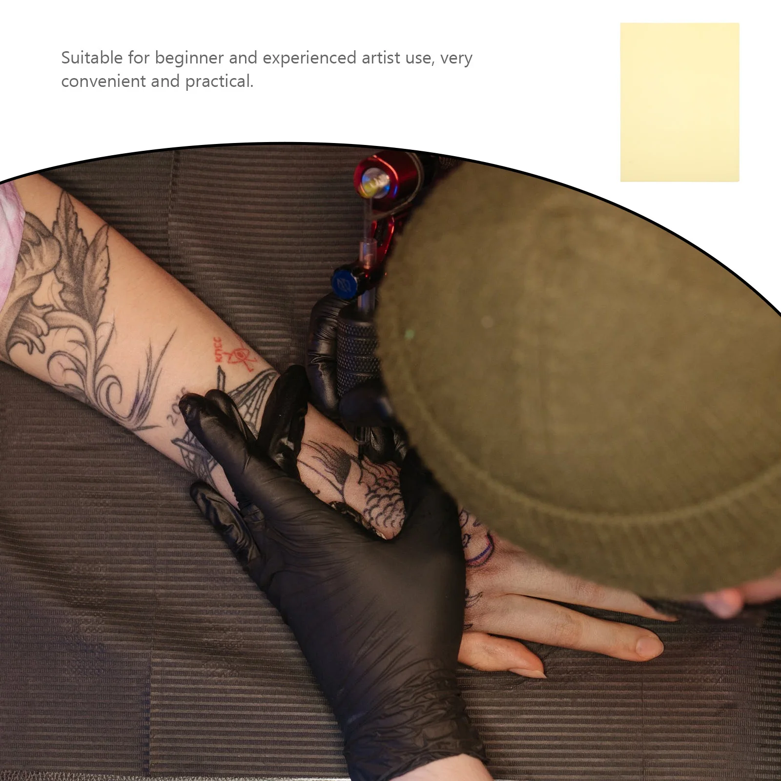 

10Pcs Tattoos Practice Skin Silicone Made Supple Elastic Material Realistic Texture for Eyebrow Tattooing Training Artists