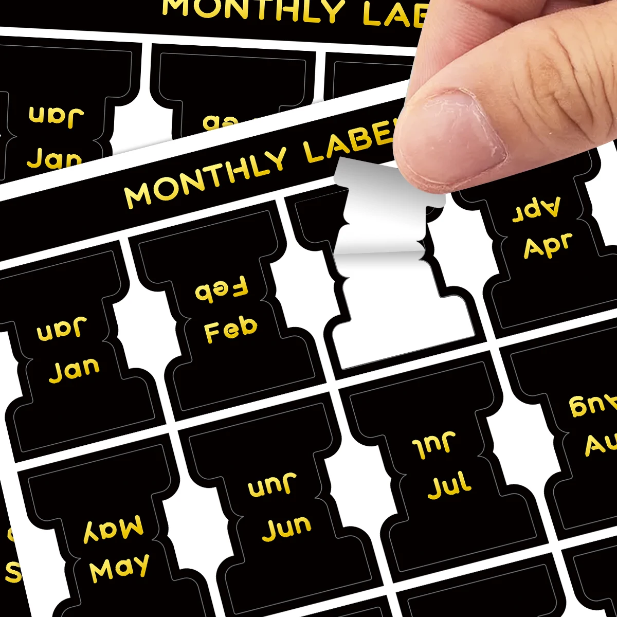 5sheets Monthly Index Tab Stickers,12 Month Jan-Dec Tab Planner Divider Labels,For Notebook,Journal,Binder,Scrapbooking Supplies