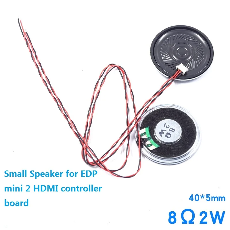 Small Speaker 8ohm 2W 4Pin mini Cable For LED EDP Mini 2 HDMI Controller Board Kit 40*5MM