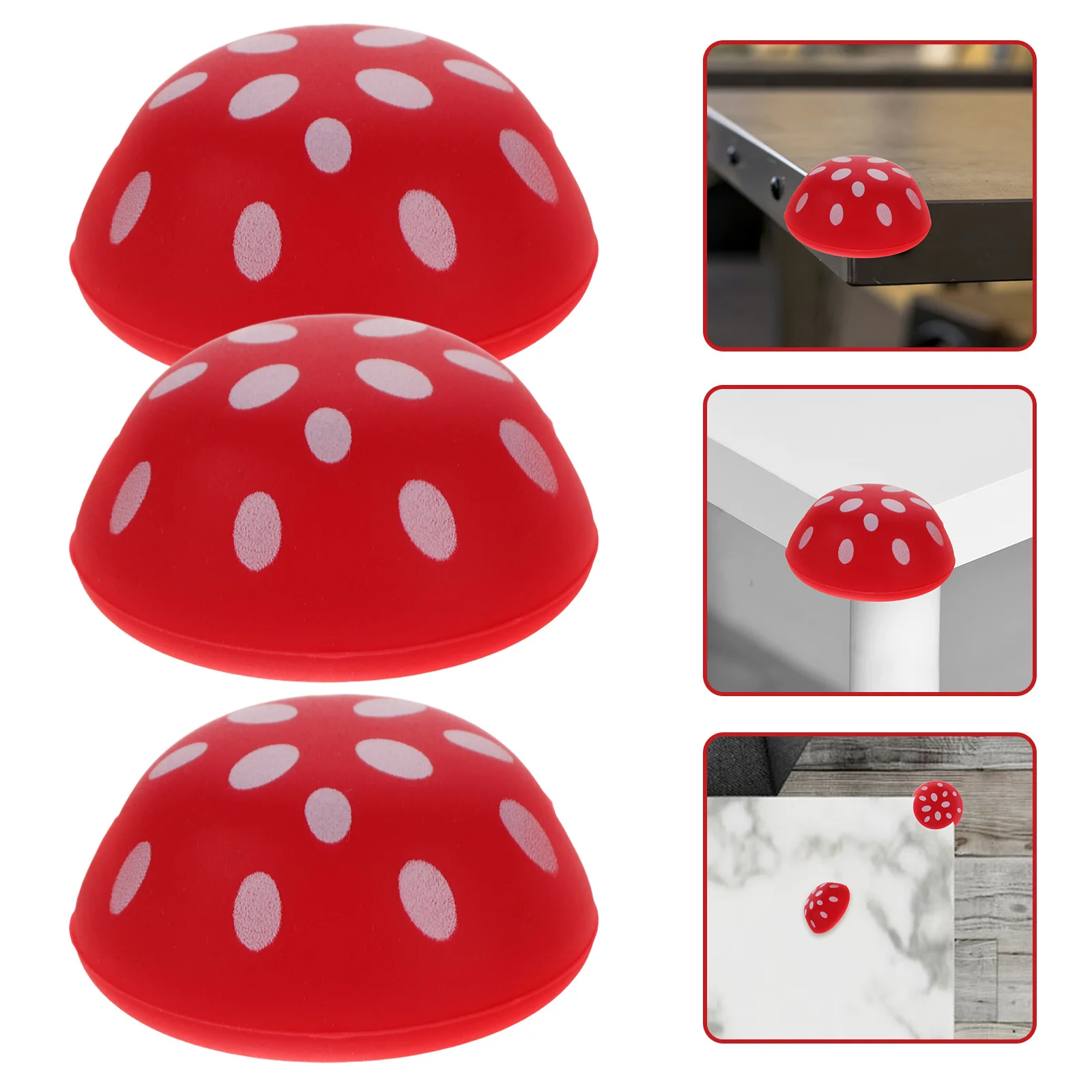 

3 шт. грибные силиконовые защитные уголки для детей, защитные уголки, мягкие чехлы для краев стола для защиты мебели