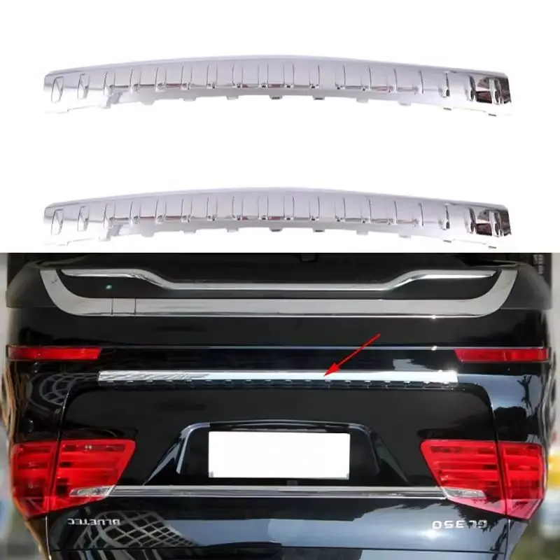 For Mercedes Benz GL X166 W166 GL350 GL400 GL500 Trunk Tail Rear Door Pedal Step Chrome Molding A1668840190