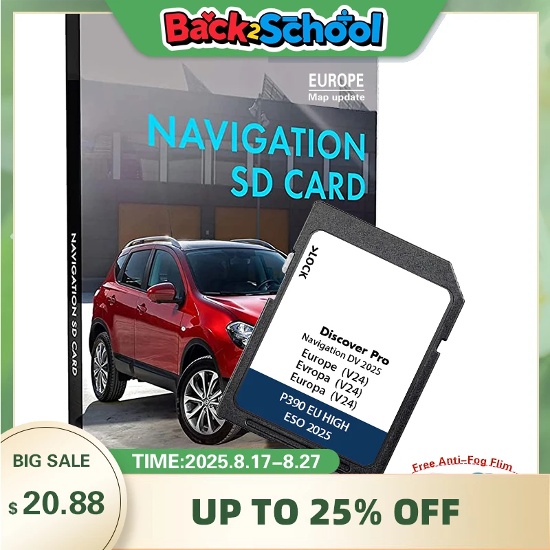 

for Skoda VW Discover Pro Media UK Europe Map Sat Navigation Card 64GB DV V24 SD Car 2025 Update Version Software