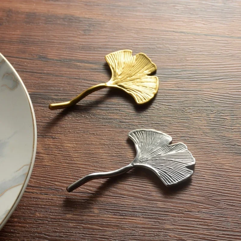 Elegant Stainless Steel Chopstick Rest Ginkgos Leaf Shaped Tableware Holder Cutlery Support Dining Table Accessories image 5