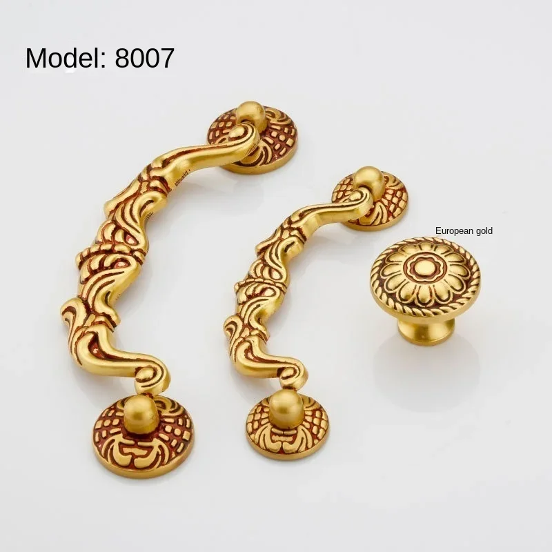 Classical Chinese shoe cabinet handle pure copper solid thickened drawer handle furniture hardware accessories