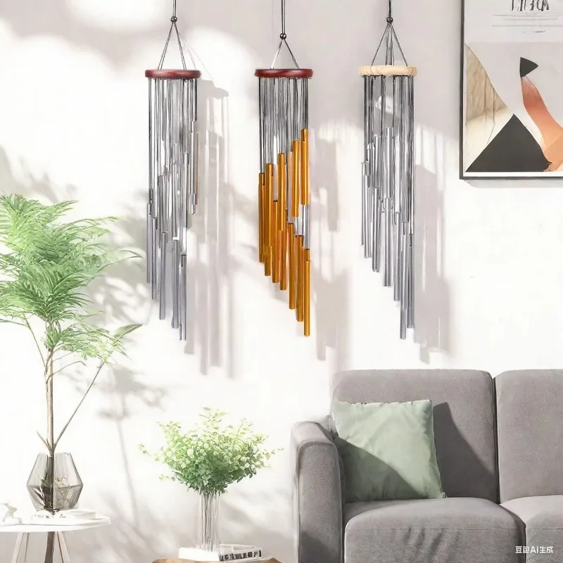 23-Inch tuned garden chimes, relaxing music ornaments, outdoor decoration made of durable aluminum