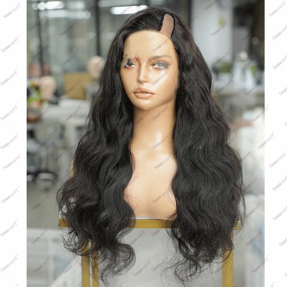 بيرو الخام شعر بشري مموج آلة صنع الخامس جزء شعر مستعار للنساء الشعر التمديد 1x4 U جزء شعر مستعار الجانب افتتاح 200 الكثافة سهلة ارتداء