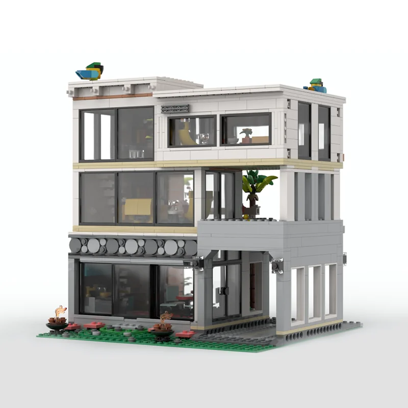 1783PCS MOC Creative Street View Modern House XL Modular Model Architecture Building Block Diy Education Assembly Kids Toys Gift