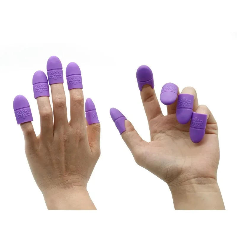 Réinitialisation de Verhéritage à Ongles en Silicone, Capuchon de Dissolvant de Gel UV, Enveloppes Dégrati antes, Nettoyeur de Doigts, Couverture de Doigts, Outils de Manucure, 10 Pièces