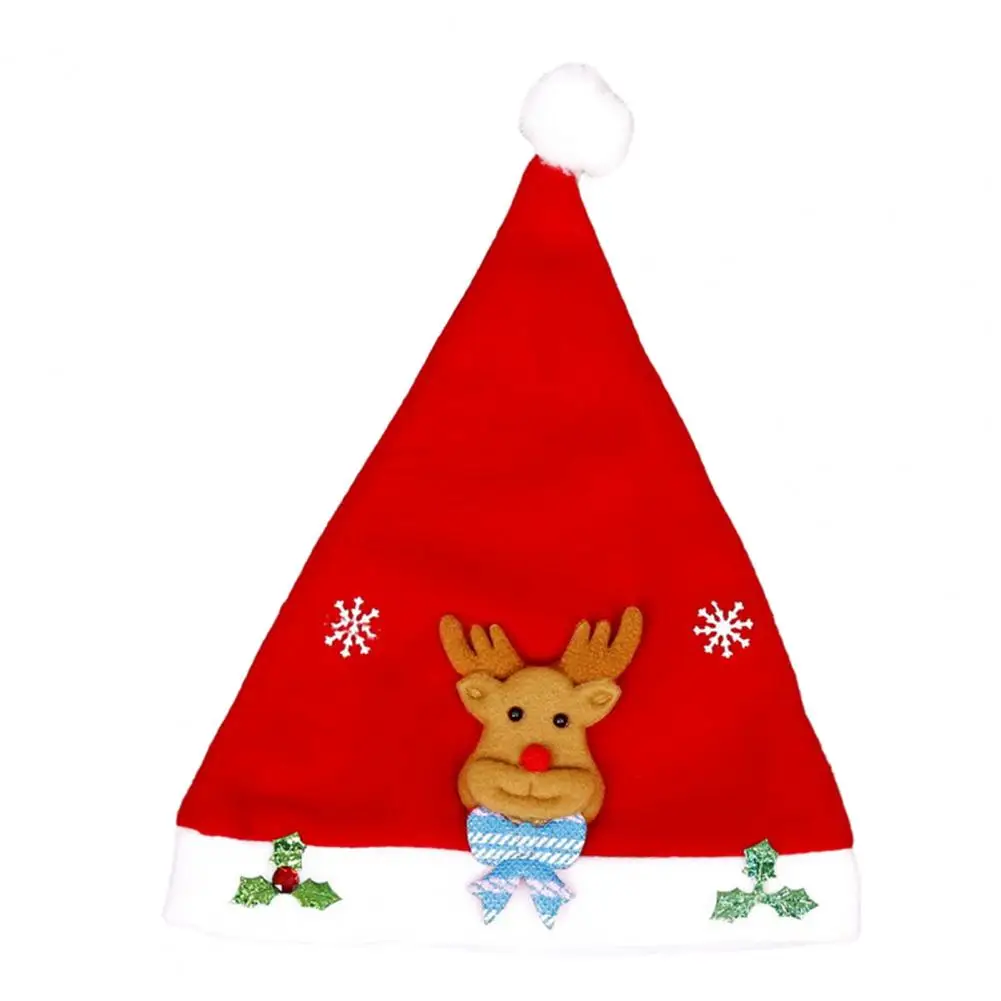 Festive Christmas Hat with Holiday Ornament Cartoon Xmas Hat Gift