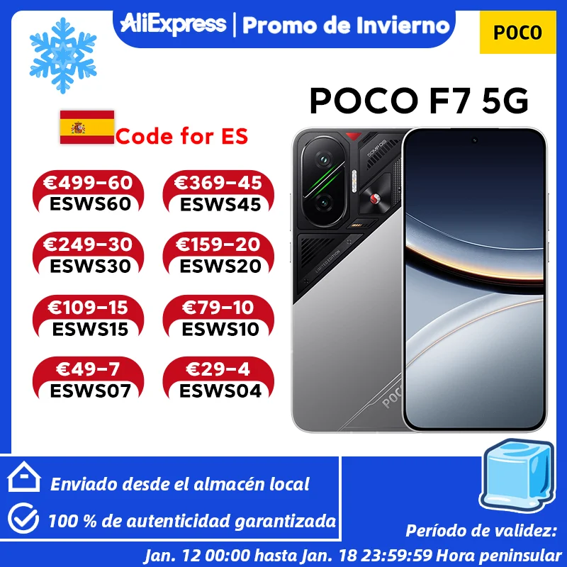 【Estreno mondiale】POCO F7 5G Versione globale Snapdragon ®   8s Gen 4 NFC 6.83 Display AMOLED 1.5K Fotocamera 50MP OIS 6500mAh Smartphone