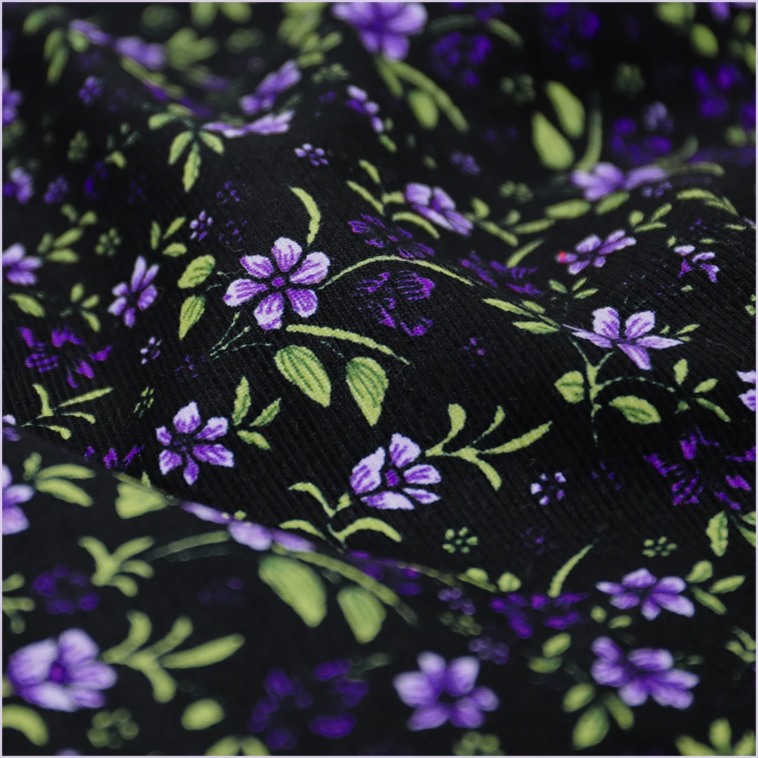 100% Cotton Floral Corduroy Fabric For Sewing Appareal Dress Coat DIY Handmade Material Cloth