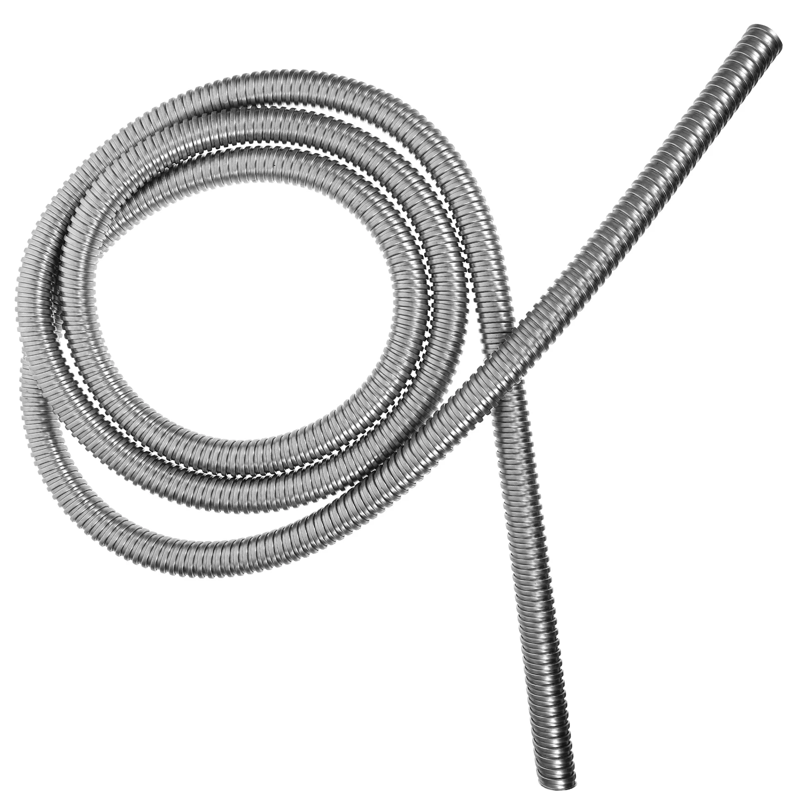 3 M Rv Water Hose Cable Protector Coiled Tube Sleeve Stainless Steel Threaded Jacket Wire and Organizer Silver