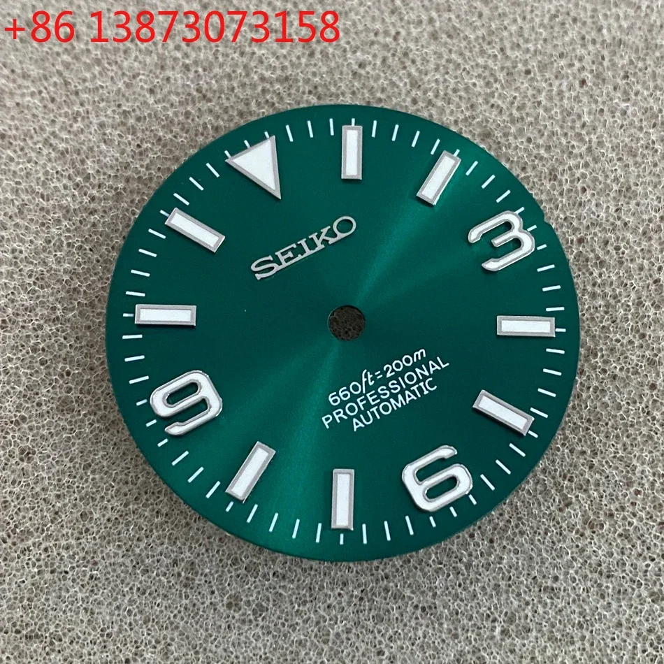 

369 Nail Solar Pattern 28.5mm Modified Plate Green Luminous Suitable for Nh35/36/4R/7S Movement