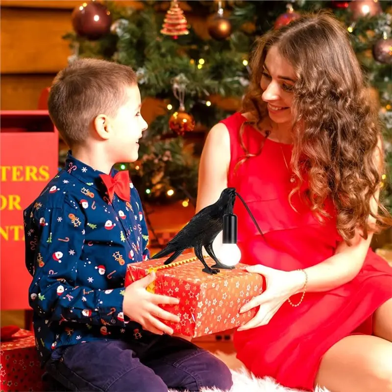 CQMF-Crow ضوء ديكور الطيور مصباح-الغراب مصباح-مصباح الغراب سطوع قابل للتعديل مع لمبة لغرفة النوم لغرفة المعيشة بجانب السرير الاتحاد الأوروبي الاتحاد الأوروبي P