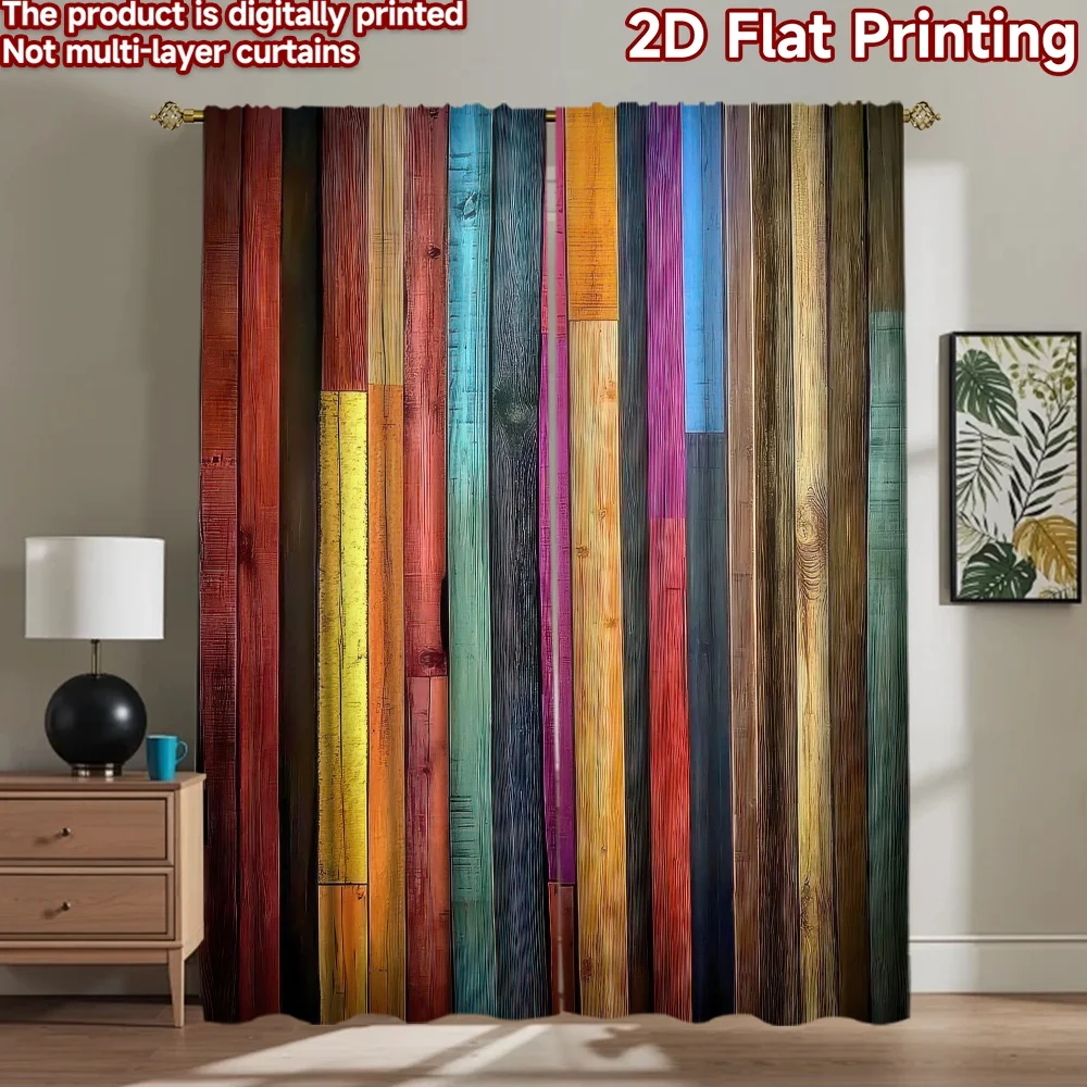 

1pc 2D flat Photography Backdrop Popular Photography Backdrop Bright Wooden Stripes 100% Polyester Festive Wall Decor Use for
