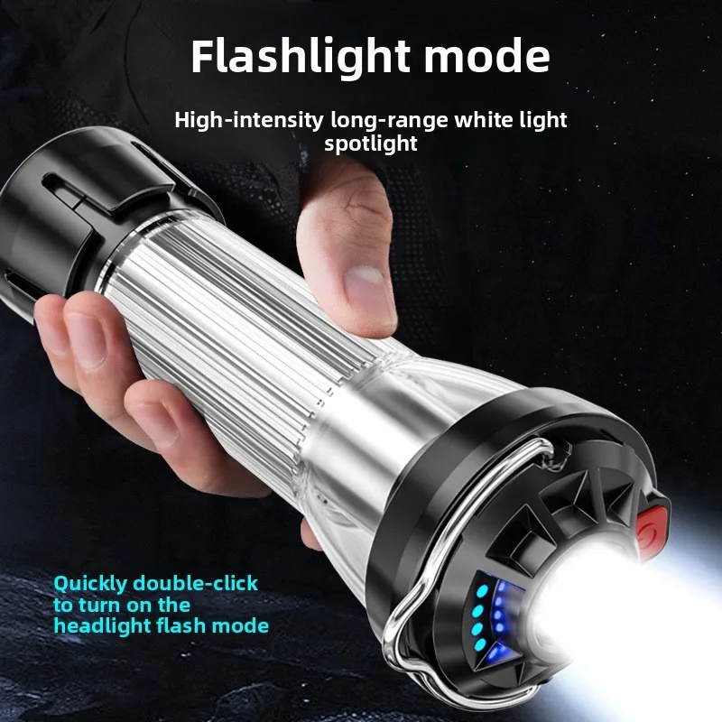 Outdoor Camping Light Lighthouse LED Camp Portable Magnetic Ambient Emergency Flashlight Household Rechargeable Bright Durable