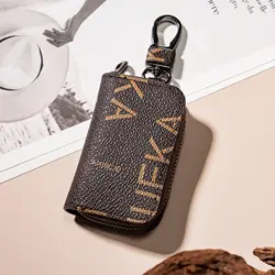 Car Key Bag Fashionable Men'S Portable Storage Bag Car Key Fob Case Cover Holder Bag Pouch Wallet Protector Keychain Organizer