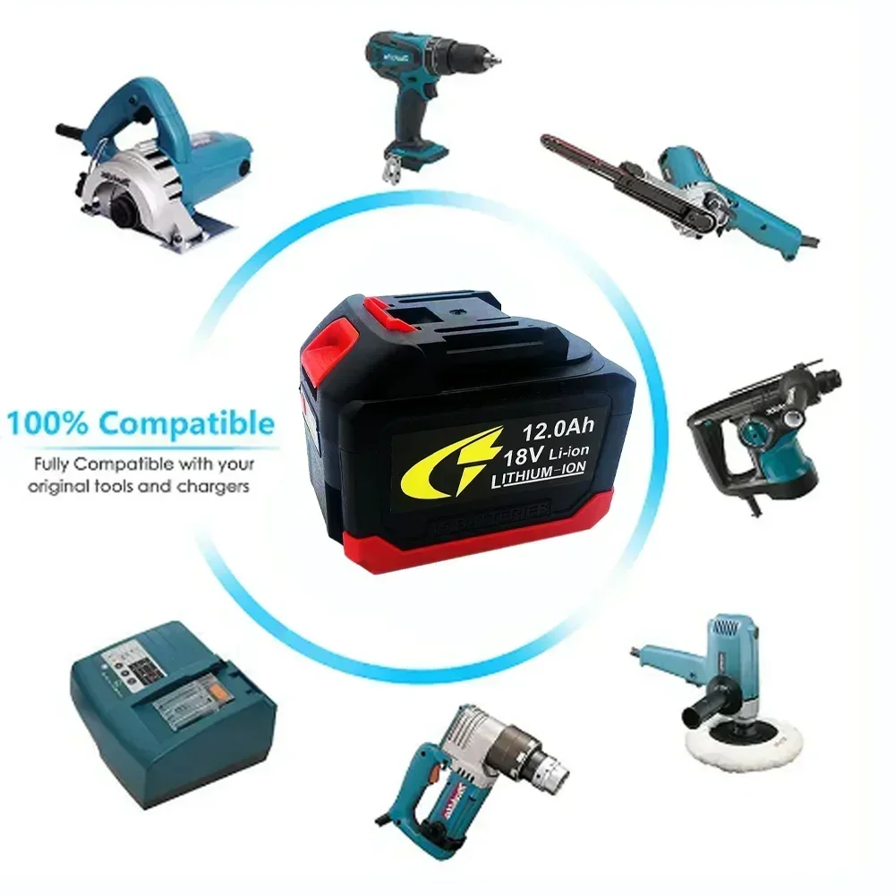 Makita is 100% compatible with rechargeable power tool batteries, replaceable LED lithium-ion,12.0Ah 18V LXT BL1860BBL1860BL1850