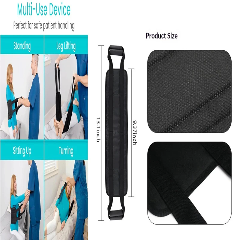 1pc Transfer Nursing Sling Pad Device Patient Elderly Safety Lifting Aid Turn Over Auxiliary Belt For Paralysis Patient Home Bed
