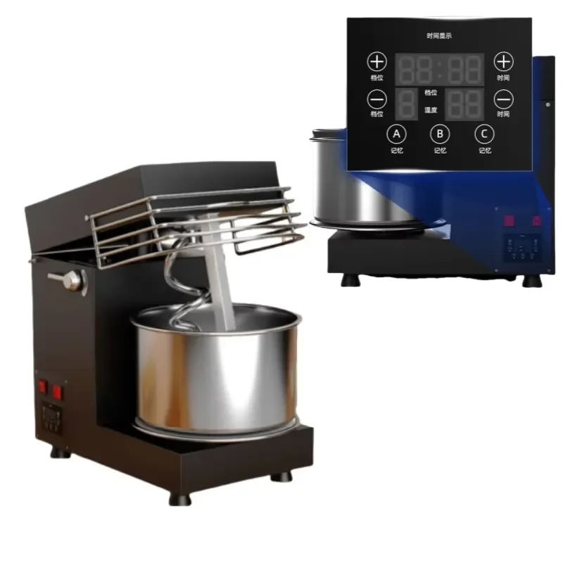 For Commercial 10L Spiral Dough Mixer Adjustable Timer Display Bread Kneading Machine Heavy Stainless Steel