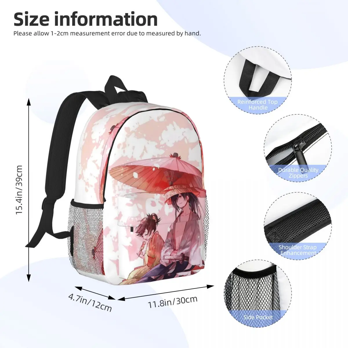 Dororo Wallpaper #5 Printed Lightweight Casual Schoolbag For School, Outdoor, Shopping, Office 15inch