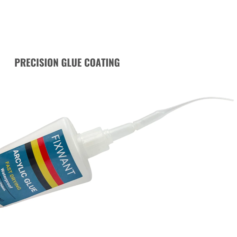 30ML FIXWANT Transparent Strong Instant Acrylic Glue PMMA Adhesive ABS Plexiglass PVC Plastic PP PC Waterproof Fast Drying Glue