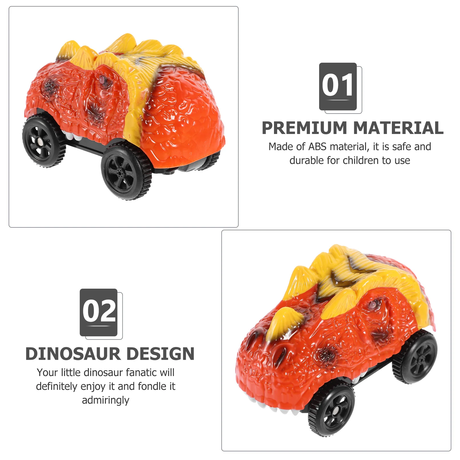 Dinosaur Car Children Track Glowing Toy Mini Vehicle Electric Cartoon Replacement Toys