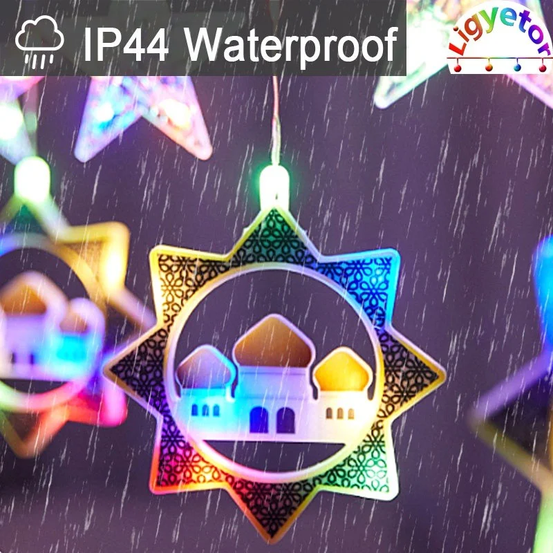 4.2 Meter 95Leds Star Moon Led Curtain String Light Ramadan Garland Light EID Mubarak Decor Lights For Home Islam Muslim Party