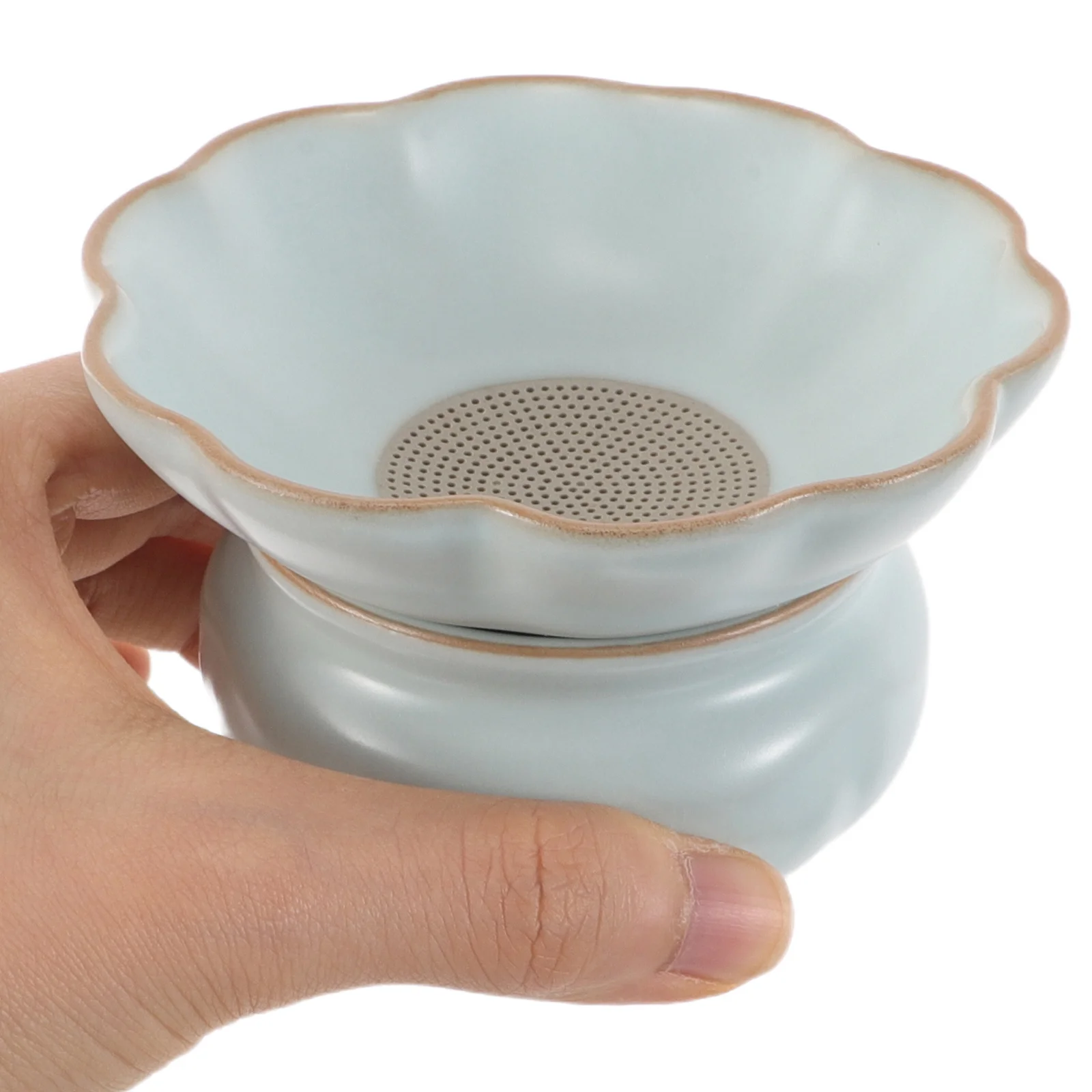 

Elegant Ceramic Tea Strainer Porcelain Gongfu Loose Leaf Infuser Easy Clean Aromatic Experience Tea Leaves Strainer