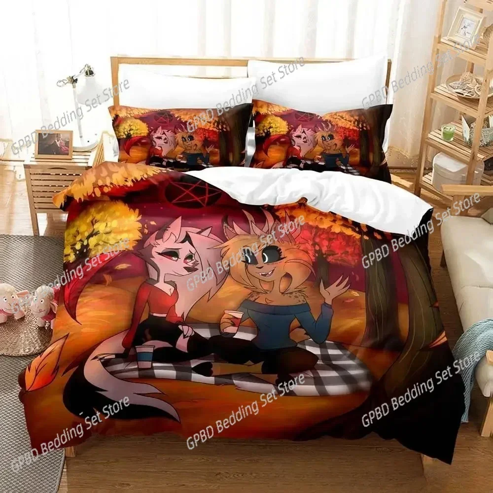 

Luxury New 3D Print Anime Moxxie Boss Bedding Set Single Twin Full Queen King Size Bed Set Bedroom Duvet Sets Home Textiles