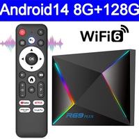 R69 Plus Allwinner H728 TV Box Octa-core ARM Dual Wifi 2.4G&5G Smart Android 14.0 WIFI 6 BT5.2 8K Home Theater Voice Set Top Box