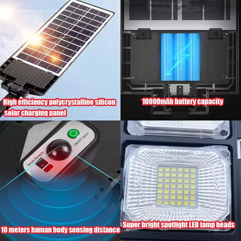 Upgrade Big Wall Lamp Solar Plate Sensor Light Led 6500K Color Temperature Outdoor Solar Lights Waterproof Garden Outdoor Decor image 4