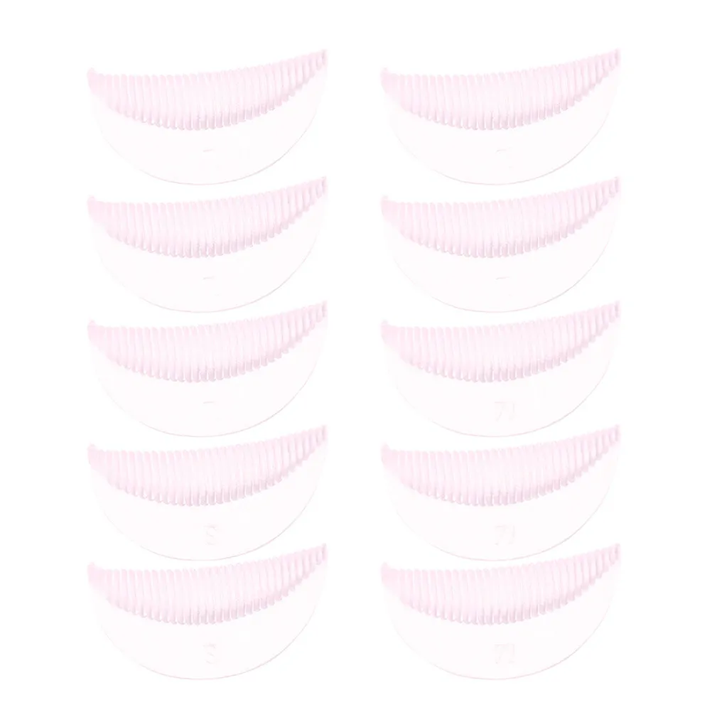 10Pair Reusable Silicone Eyelash Perming Pads Unique Groove Design for All Eye Shapes Lash Curler Shield Pads Eyelash Curler