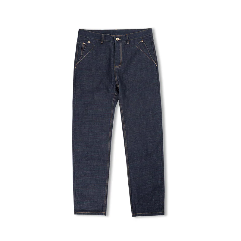 Maden Vintage zwaargewicht gekleurde katoenen jeans voor heren 13,5 OZ denim jeans rand blote oorbroek rechte broek