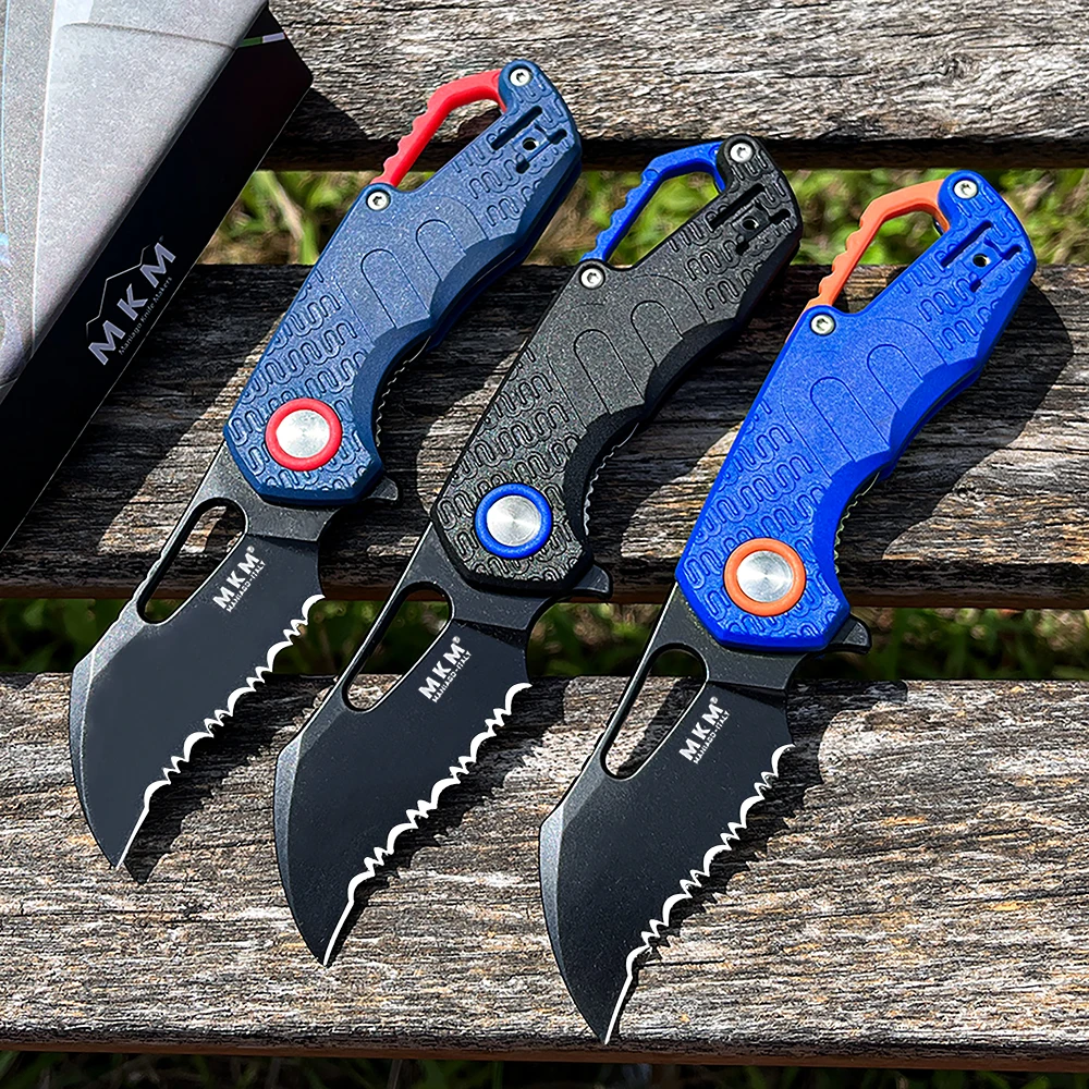 MKM Voxnaes Isonzo pocket Knife Hawkbill Serrated Blade Folding Knife Outdoor Hunting self defense tactical knife EDC Knife