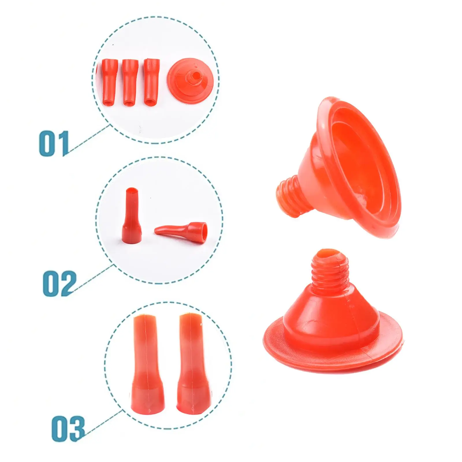 Sealant Tool Caulking Nozzle Glue Tip Mouth Red Wide Applications Glass Glue 8pcs Construction Tools Direct Push Type