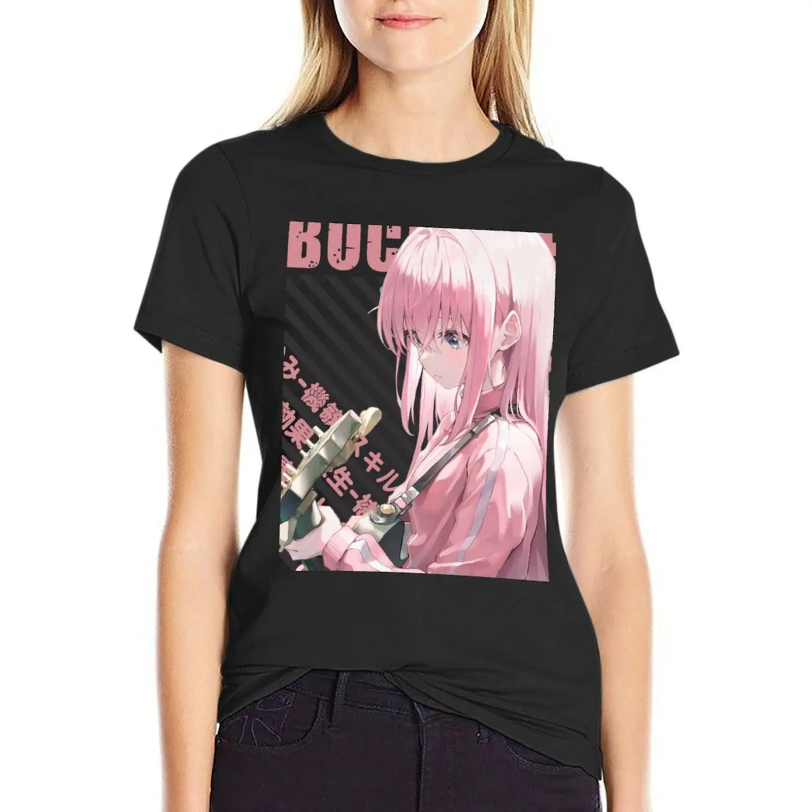 Bocchi the Rock! - Hitori Gotou T-Shirt anime clothes vintage lady clothes tops for Women