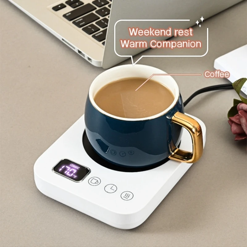 Kaffeetasse Heizung Becher wärmer 3 Temperature in stellungen elektrische Milch tee Wasser thermostat ische Heizung Untersetzer Timing für Home Office