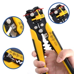 Crimper Cable Cutter regulowany automatyczne szczypce do zdejmowania izolacji wielofunkcyjny szczypce do zaciskania do zdejmowania izolacji Terminal ręczny