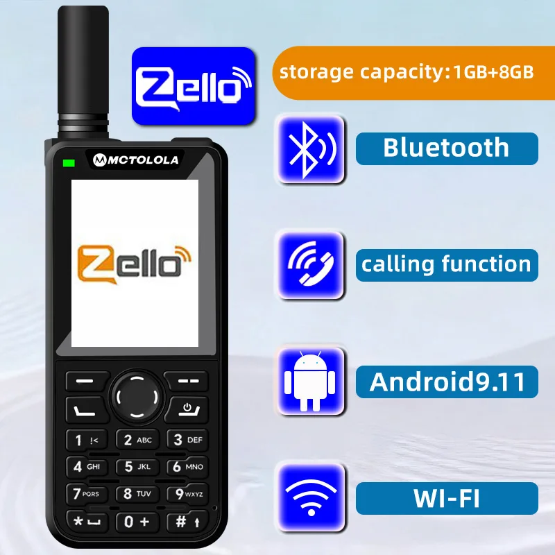 MOTOLOLA  Android 4G POC walkie talkie memory 1+8G 2.4-inch display Zello walkie talkie supports PTT Global 5000km coverage