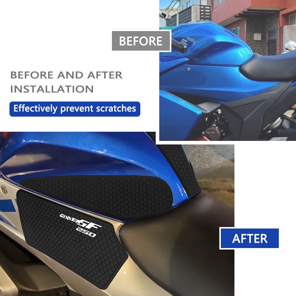 Motorcycle accessories For GIXXER SF 250 23 24 Fuel Tank Cap Sticker Pad Tank Cover Anti Slip Protector GIXXER SF 250 Tank Stick