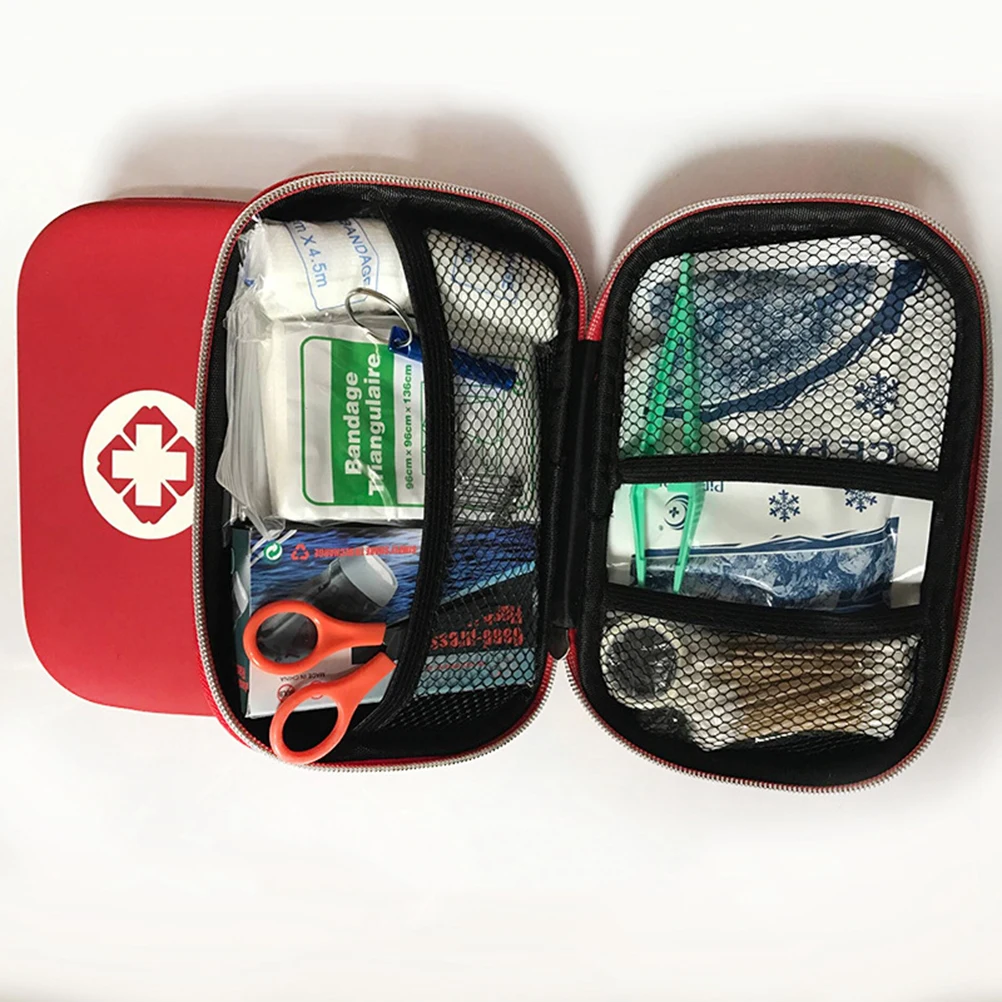 

Portable First Aid Bag Outdoor Rescue Package Medical Kit Car Travel Red Emergency Supplies Storage Pouch Hiking Camping Safety