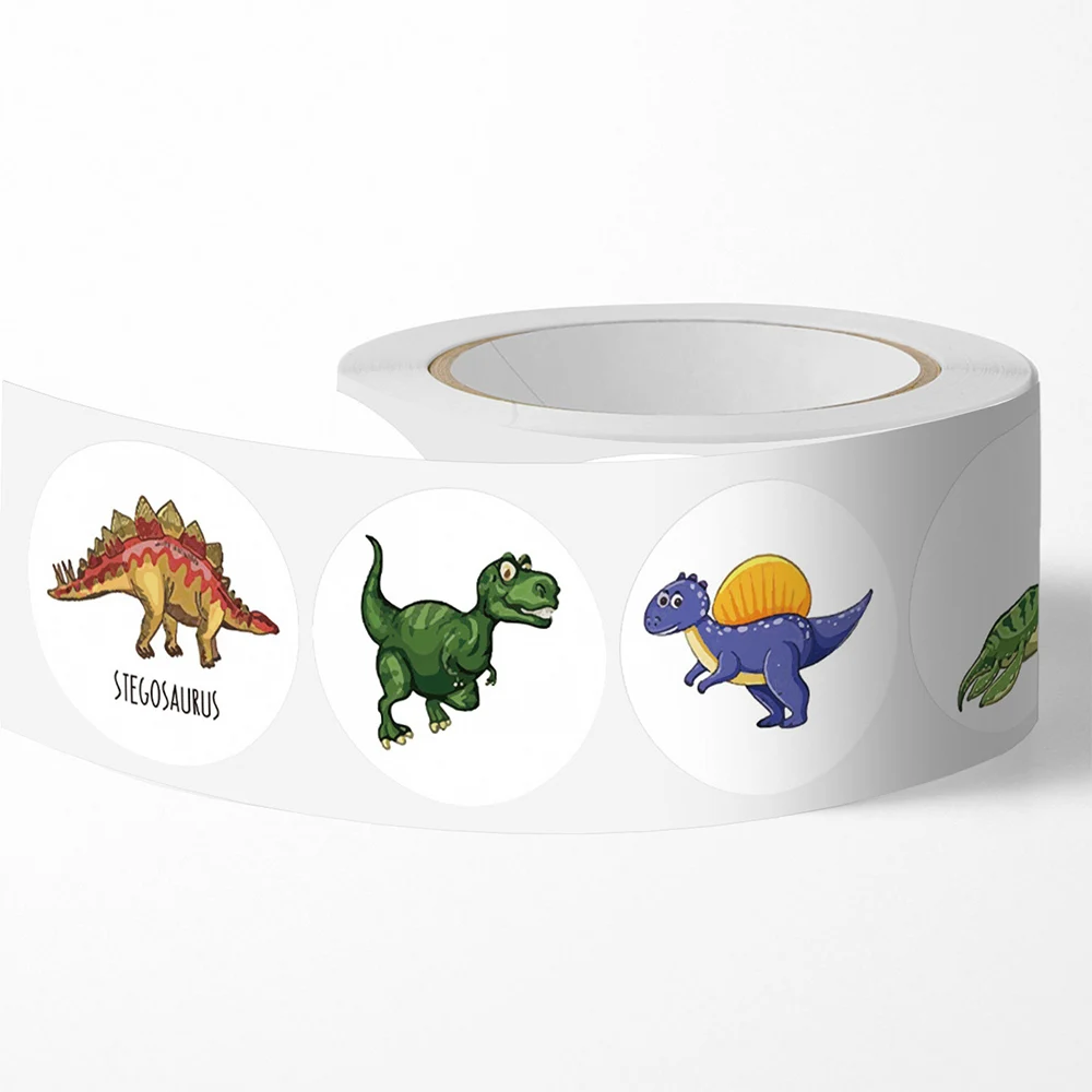 

500pcs Kawaii Children Reward Sticker Cute Dinosaur Sealing Stickers Motorcycle Helmet Guitar Cartoon Animal Decoration Decals