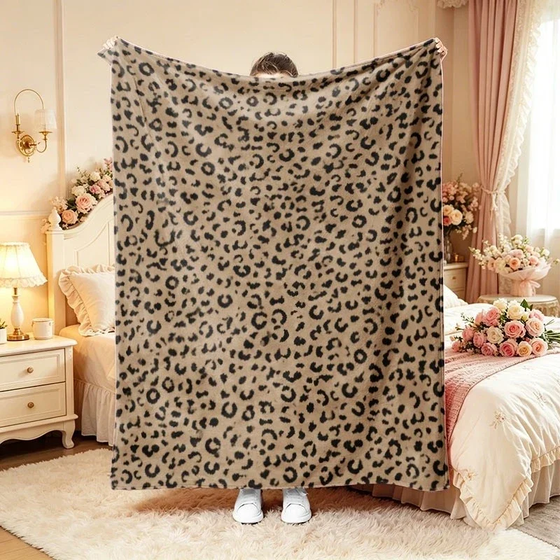 Thin Blanket Pink Magenta Leopard Print Throw Blanket Soft Bed Couch Layer Birthday Anniversary Home Casual Tribute