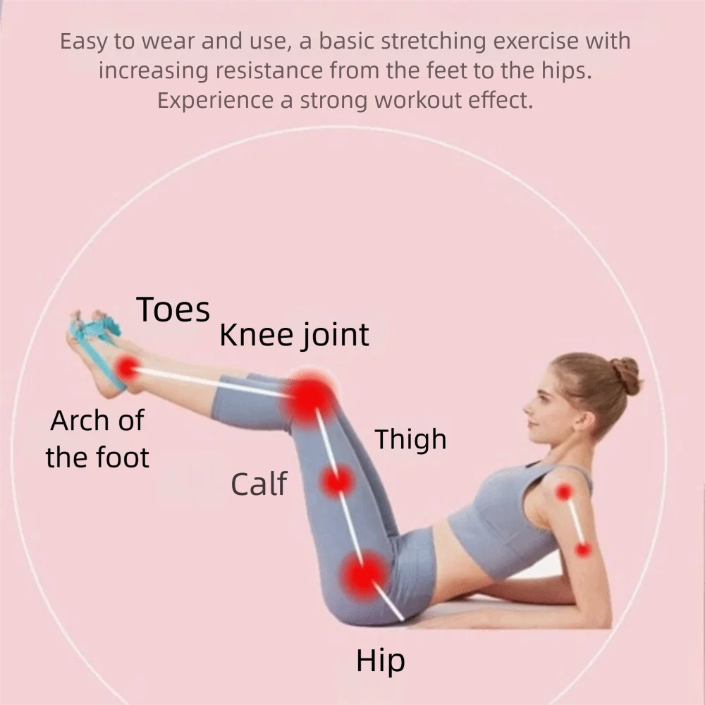 

Adjustable Band Leg Shaping Device Blue Silicone Resistance Band Arch Training Device Fitness Band Resistance Ring