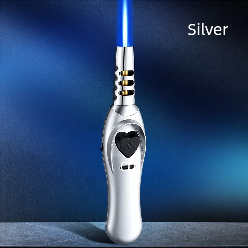 Triple Burner Spray Gun Power Moxibustion Cigar Lighter Outdoor Barbecue Kitchen Windproof Flame Gas Lighter Smoking Accessories view 6