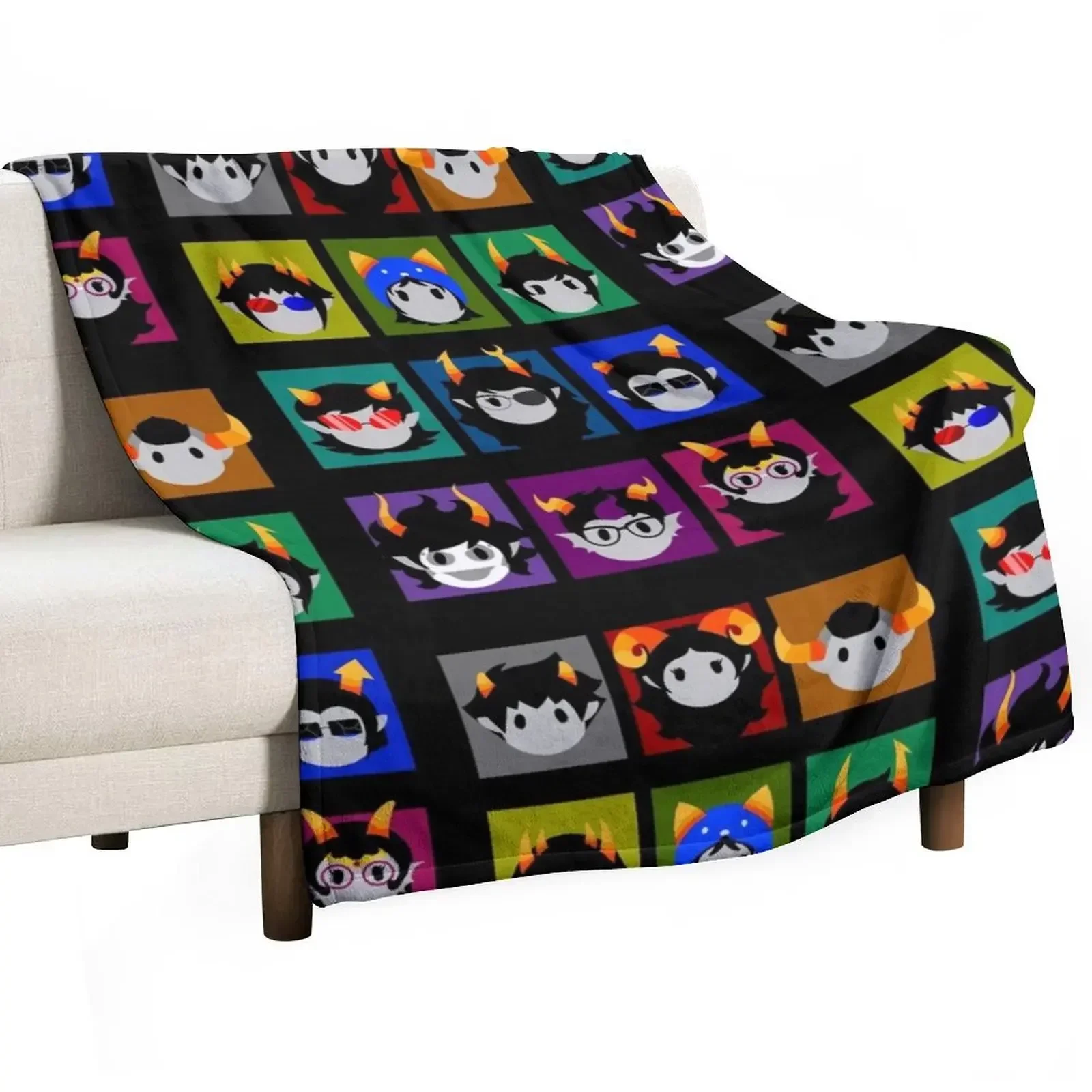 

Chibi Homestuck Trolls Throw Blanket Decorative Throw Nap wednesday Blankets