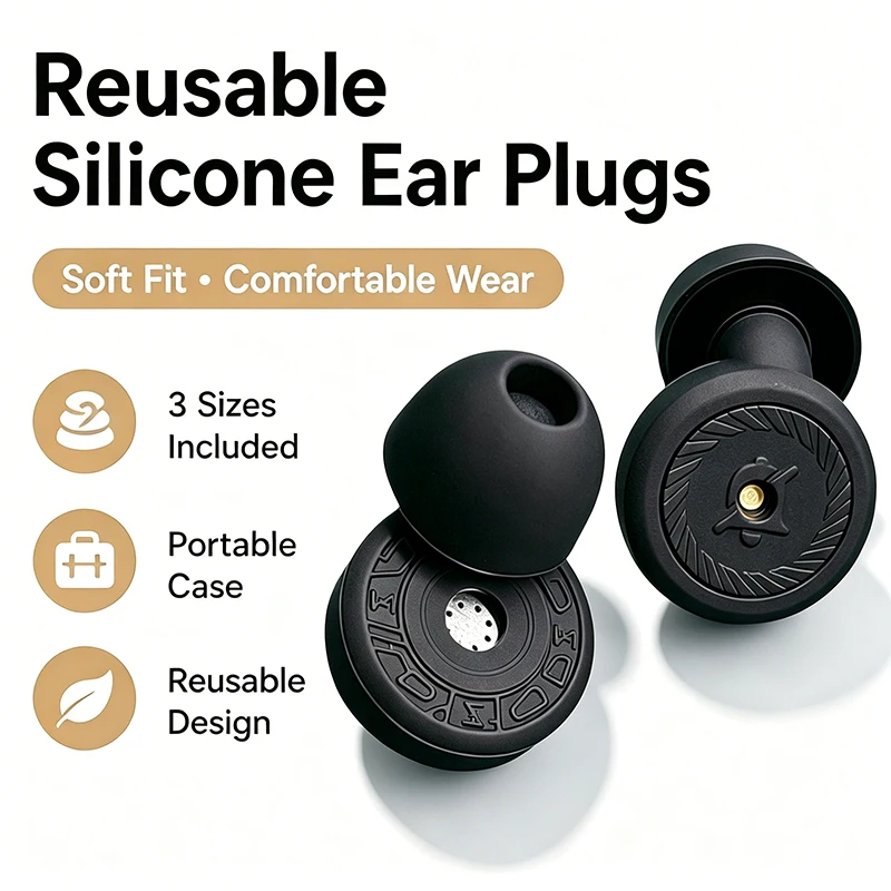 HK001-Silicone Earplugs for Swimming Sleep Noise Cancel Noise Reduction-Soundproof Reduce Disturbances -Quality Earplugs
